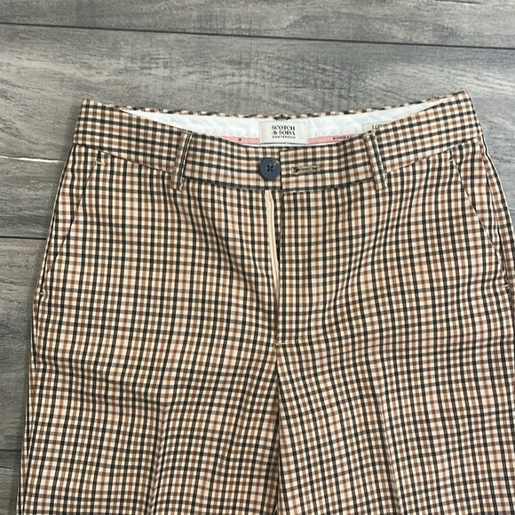 Women chinos - Beige Checkered plaid Chinos 
Size 25, mid rise
Scotch and Soda - Picture 4 of 16